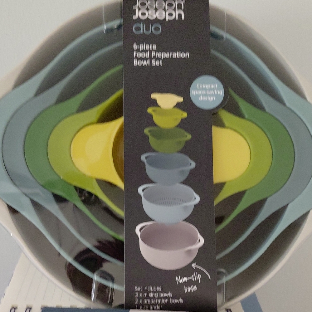 Joseph Joseph Duo 6-Piece Food Preparation Bowl Set - Multi-Color